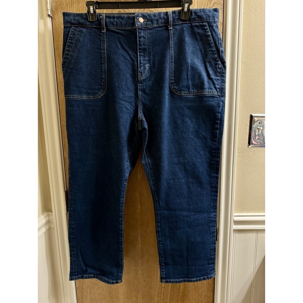 Boden Jeans Utility Flare Size US 20 Dark Wash High Rise Denim Quality EUC T0768